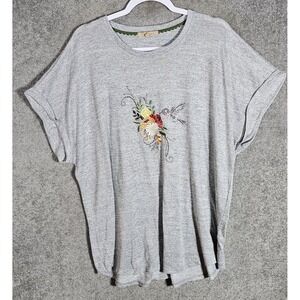 My Danielle Knit Top Womens Size XXL‎ Hummingbird Floral Embroidered Rhinestones
